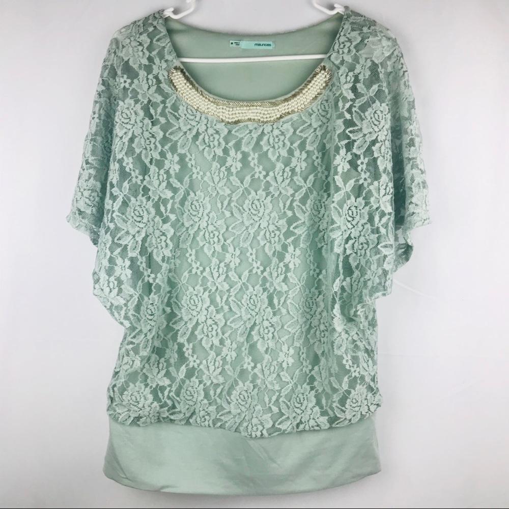 Maurices sizeM green vintage short sleeve top